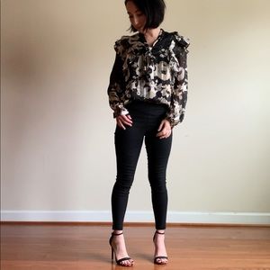 Beautiful Floral Banana Republic Blouse